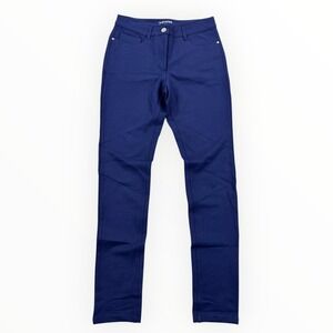 NWT Movetes Eliza Golf Pants Women's Size 0 Navy Blue Performance Activewear